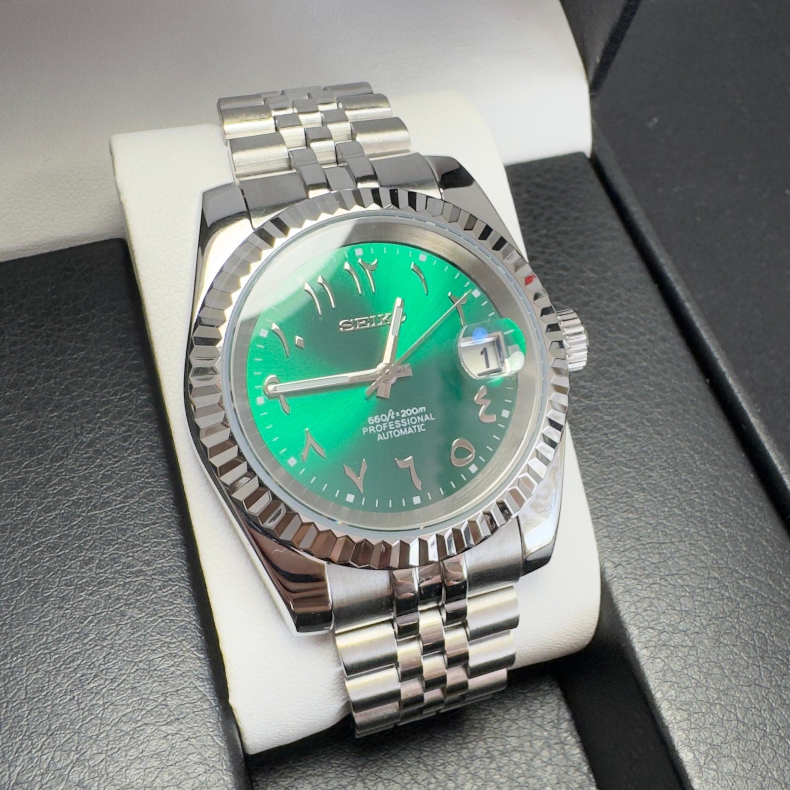 Date Just Arabic Dial Verte